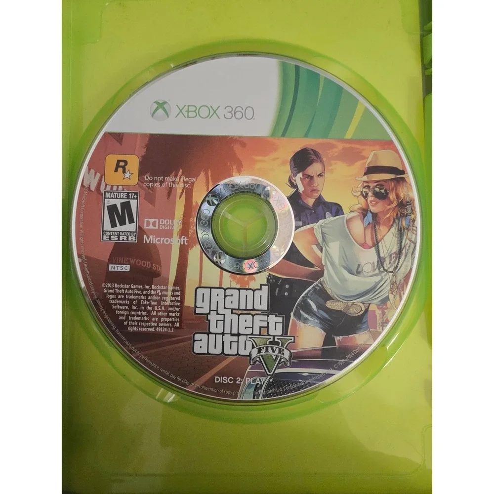 Rockstar Grand Theft Auto V Xbox 360 NTSC Used Box Damage Tested Working